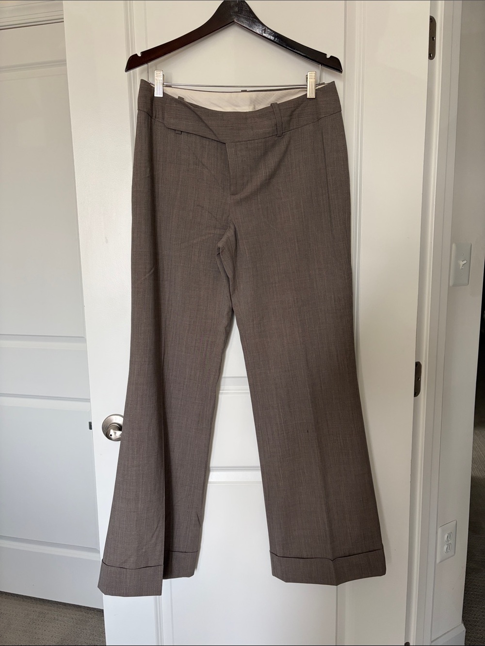 Banana Republic Wide-Leg Dress Pants in Taupe